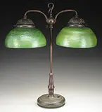 Adjustable Double Student Lamp by Tiffany Studios, sold Jun 2017