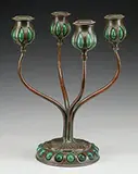 Jeweled 4-Arm Candelabra by Tiffany Studios, sold Jun 2017