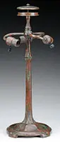 Bronze Stick Base by Tiffany Studios, sold Jun 2017