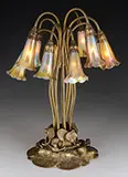 10-Light Lily Lamp by Tiffany Studios, sold Jun 2017
