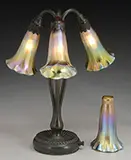 3-Light Lily Lamp by Tiffany Studios, Favrile”, sold Jun 2017