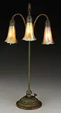 Adjustable 3-Light Lily Lamp by Tiffany Studios, sold Jun 2017