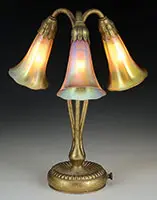 3-Light Lily Lamp by Tiffany Studios, sold Jun 2017