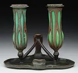 Reticulated Two Light Candlestick by Tiffany Studios, sold Jun 2017