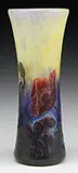 Wheel-Carved Poppy Vase by Daum, sold Jun 2017