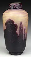 Daum, Cameo and Wheel-Carved Scenic Vase
