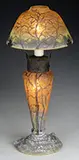 Winter Scene Cameo Glass Lamp by Daum, sold Jun 2017