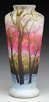 Daum, Fire and Ice Cameo Vase