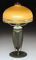 /Steuben Table Lamp by Tiffany Studios, Lamp includes a replacement pierced bronze cap, sold Jun 2017