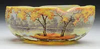 Autumn Scene Bowl by Daum, sold Jun 2017