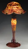 Cameo and Enameled Table Lamp by Daum, sold Jun 2017