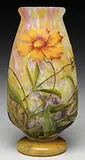 Cameo and Enameled Floral Vase by Daum, sold Jun 2017