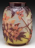 Mold Blown Clematis Vase by Galle, sold Jun 2017