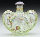 Enameled Scent Bottle by Galle, sold Jun 2017