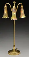 Adjustable 3-Light Lily Lamp by Tiffany Studios, sold Jun 2017