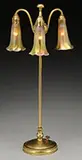 Adjustable 3-Light Lily Lamp by Tiffany Studios, sold Jun 2017