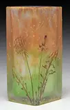 Daum, Dandelion Cameo and Enameled Vase