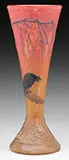 Daum, Rare Corbeau Et Grenouille Cameo Vase