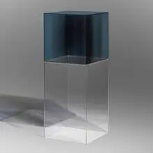 Larry Bell, Cube, c. 2007, coated glass, acrylic