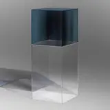 Larry Bell, Cube, c. 2007, coated glass, acrylic