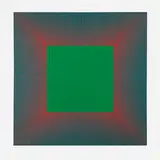 Richard Anuszkiewicz, Radiant Green, 1978-2015, oil on canvas