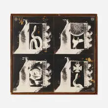 Wallace Berman, Untitled, c. 1965, Verifax collage on board in artist's frame