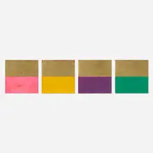 Mary Obering, RYPG, 1990, egg tempera and goldleaf on panel in four parts