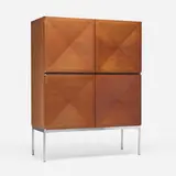 Cabinet by Antoine Philippon and Jacqueline Lecoq, 1962, mahogany, chrome-plated steel and metal, secondary maple, sold May 2024