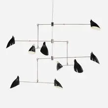 David Weeks, Bottle Tiered Mobile No. 405, powder-coated aluminum, nickel-plated aluminum, stainless steel