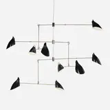 David Weeks, Bottle Tiered Mobile No. 405, powder-coated aluminum, nickel-plated aluminum, stainless steel
