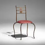 Franck Evennou, Chair, c. 2000, bronze, upholstery