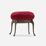 Franck Evennou, Loukhoum stool, 1993, bronze, upholstery