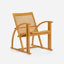 Pascal Mourgue, Armchair, c. 1983, birch, cane