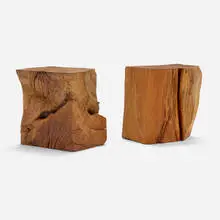 Josh Duthie, Side tables, pair, 2011, bay laurel