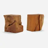 Josh Duthie, Side tables, pair, 2011, bay laurel