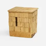 Michele de Lucchi, Heroic Structure Architectural Model from the Walls and Heroic Structures series, 2006, hand-sawed and carved birch