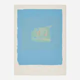 Adja Yunkers, Plentitude in Blue, 1975, lithograph in colors on Arches