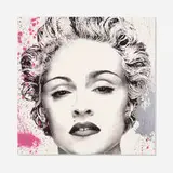 Thierry Guetta, Happy B-Day Madonna (Pink/Silver Splash), 2017, screenprint in colors