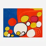 Alexander Calder, Circle with Eyes (from the Our Unfinished Revolution portfolio), 1976, lithograph in colors on Arches