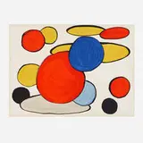 Alexander Calder, Grey Ellipse (from the Our Unfinished Revolution portfolio), 1976, lithograph in colors on Arches