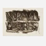 Bruce Nauman, Normal Desires, 1973, 1-color lithograph on Copperplate Deluxe