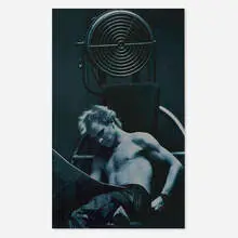 Peter Sorel, Sting, blue-toned gelatin silver print on polyethylene base on silver Mylar