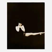 High Kick from The Black Sitting by Milton Greene, gelatin silver print, sold Jun 2025