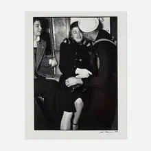 Louis Clyde Stoumen, Sailor and Girl on Subway, gelatin silver print