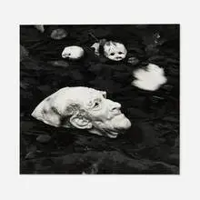 Ralph Eugene Meatyard, Masks in Water, gelatin silver contact print