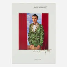 David Byrne exhibition poster by Annie Leibovitz, 1987, photolithograph in colors, sold Jun 2025
