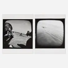 Charles Taub, Two works from the Beach series, c. 1975, gelatin silver print