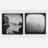 Charles Taub, Two works from the Beach series, c. 1975, gelatin silver print