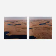 Terry Evans, Prairie Potholes, Central South Dakota (diptych), 1997, c-print