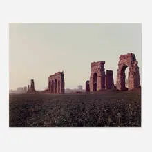 Joel Sternfeld, The Claudian Aqueduct, Rome (from the Campagna Romana: The Countryside of Ancient Rome series), 1989, C-print